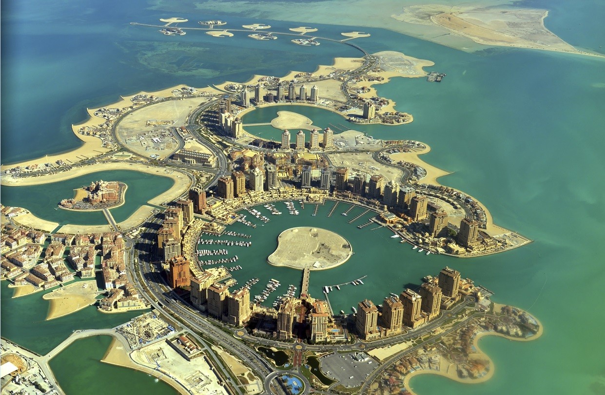 Aerial vue of The Pearl Qatar